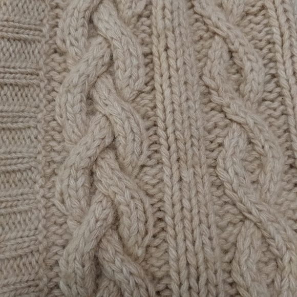 BR Wool/Angora/Cashmere Cableknit Cardigan - Picture 4 of 6